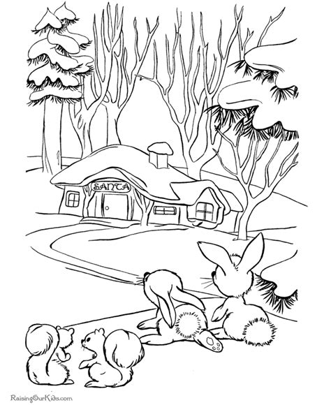 Christmas Scenes Coloring Pages - Coloring Home