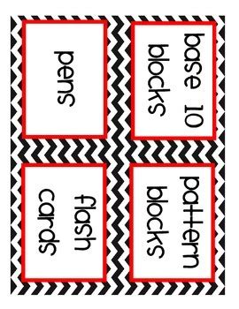 Free Chevron Classroom Labels (Printable) by Teacher MoJo | TpT
