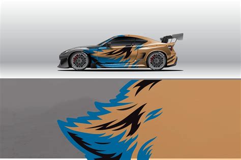 Car wrap decal designs. for racing livery or daily car vinyl sticker 3050118 Vector Art at Vecteezy