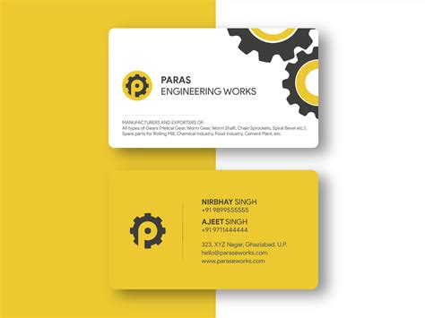 Spare Parts Visiting Card Design | Reviewmotors.co