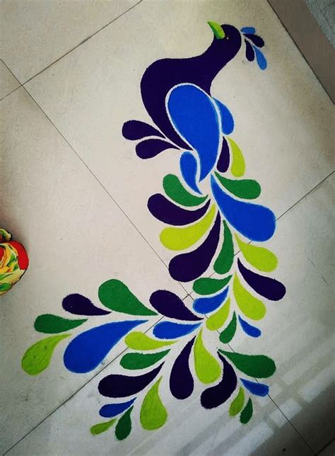 Simple Diwali Muggulu Designs Flower, Dot Types