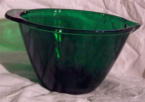 AH Forest Green Batter Bowl Spout | Green glassware, Batter bowl, Green