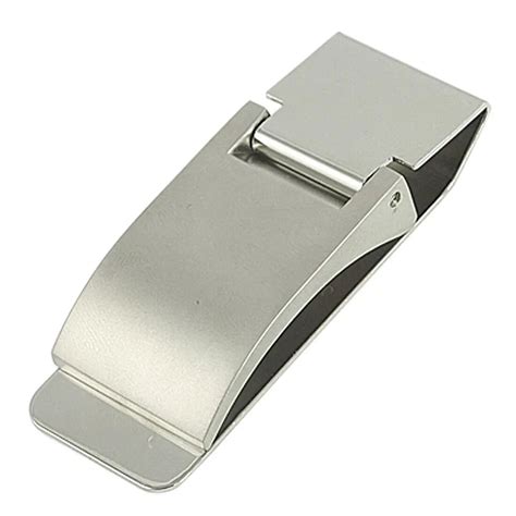 2X Silver Tone Stainless Steel Slim Money Cash Bill Clip Holder-in Money Clips from Luggage ...