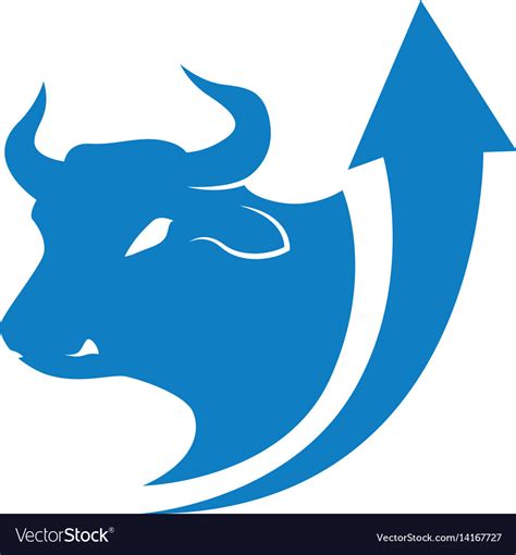 Stock market bull symbol Royalty Free Vector Image