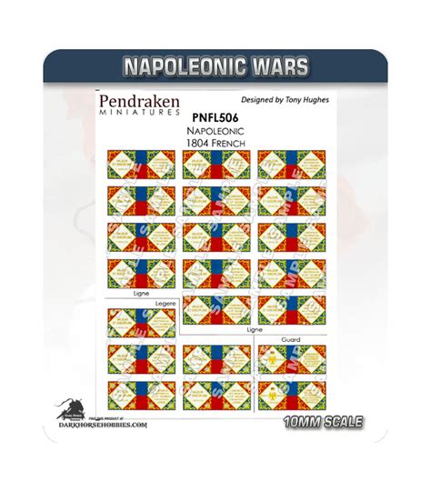 Pendraken PNFL506: Napoleonic Wars 1804 French Flag Sheet