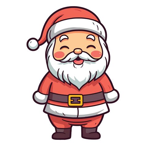 Cute Santa Claus Clipart 2D Illustration AI Generative 27235092 PNG