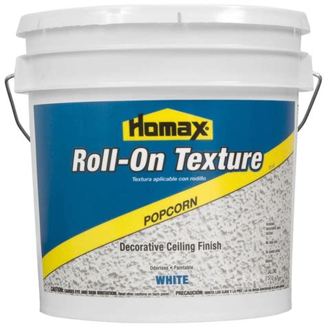 Homax 2 gal. White Popcorn Roll-On Texture Decorative Ceiling Finish-2418 - The Home Depot