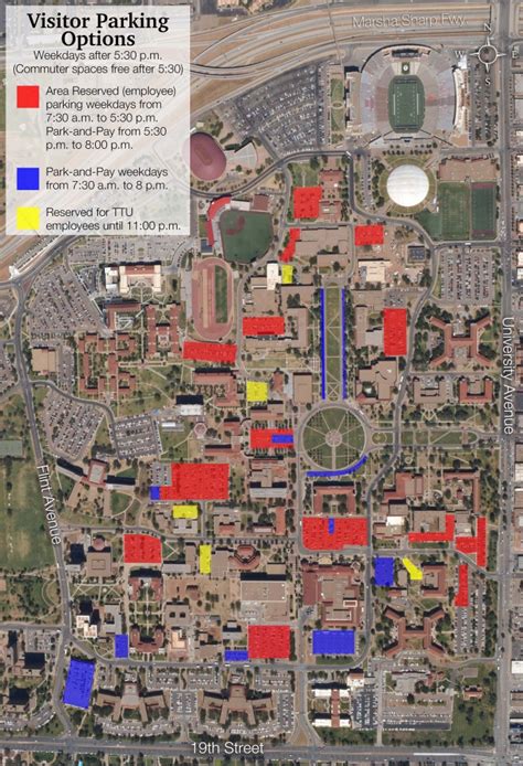 Texas Tech Football Parking Map 2017 - Printable Maps