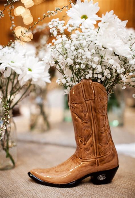 Cowboy Boot Wedding Centerpieces and Western Wedding How-Tos | A ...