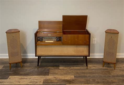 1960's Grundig Console Stereo with matching satellite | Etsy