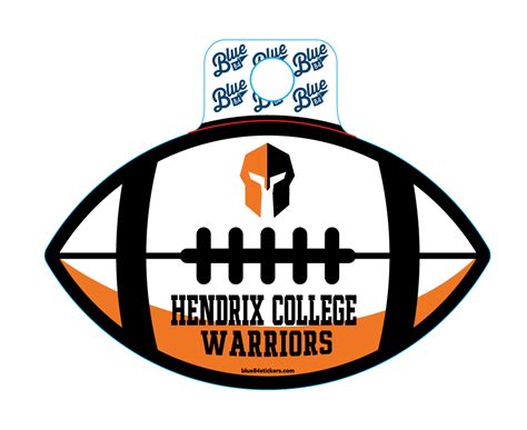 Blue 84 Warriors Football sticker | Hendrix College Spirit Store