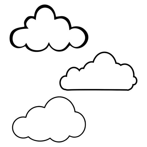 Cloud Shapes Clip Art | Cloud template, Cloud shapes, Clouds