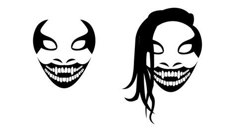 The Fiend Bray Wyatt mask shape in black and white by lextragon on DeviantArt