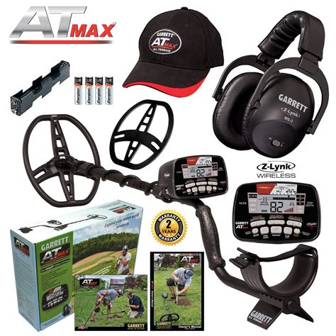 Garrett AT Max Metal Detector with Z-Lynk Wireless Headphones Plus Accessories - Walmart.com ...