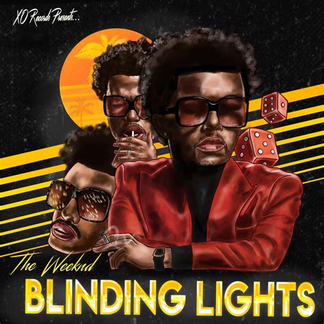 Alternate cover for Blinding Lights I drew digitally. Please let me ...