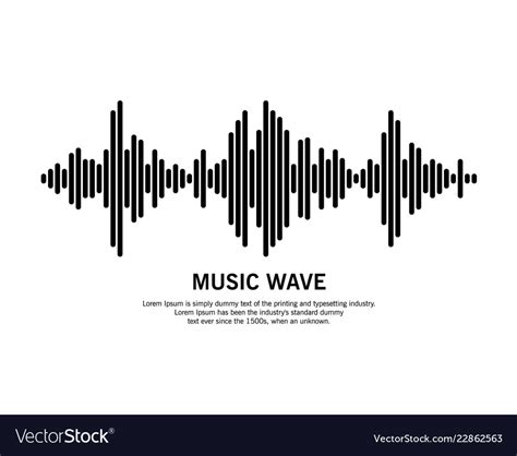 Music wave symbol Royalty Free Vector Image - VectorStock