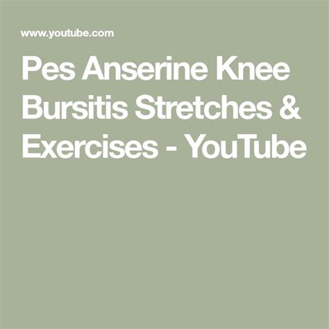 Pin on Pes Anserine Bursitis exercises