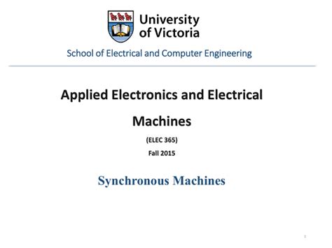 Applied Electronics and Electrical Machines