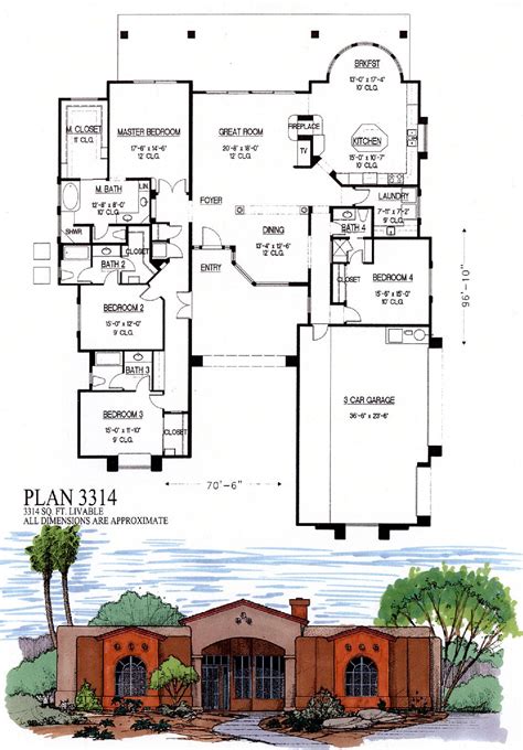 3000 Sq Ft Ranch House Plans: Explore The Open Floor Plan Concept For ...