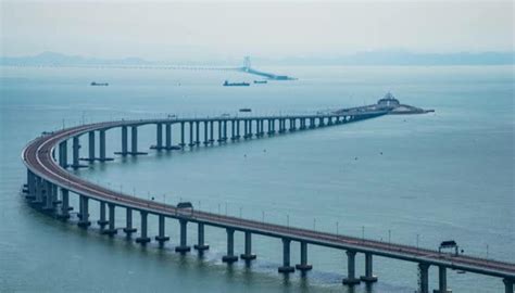 The Hong Kong-Zhuhai-Macau bridge. It is 55 kilometres long and the ...