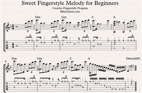 Get the guitar tab for this sweet fingerstyle tab for beginners ...