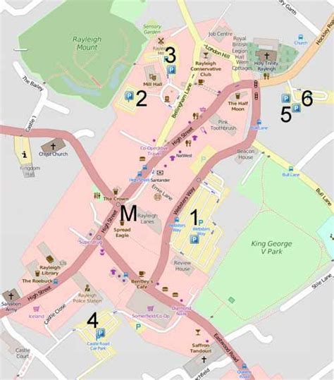 map of Rayleigh car parks>