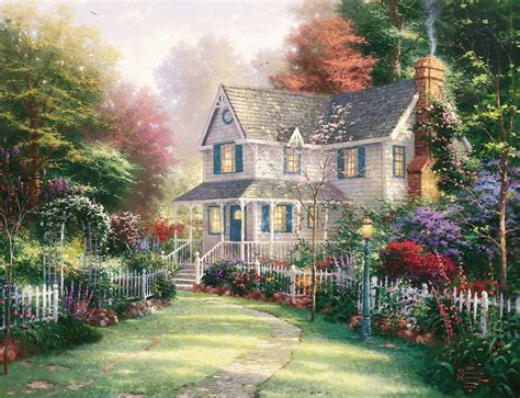 🔥 Download Victorian Garden Ii Thomas Kinkade Painting Cottage House Summer by @jmorgan74 ...