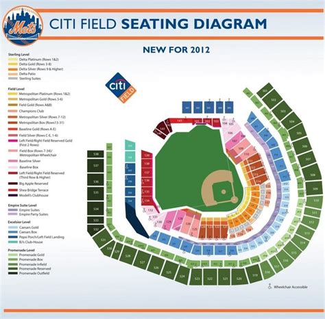 Awesome citi field seating chart virtual | Mets, Baseball stadium ...