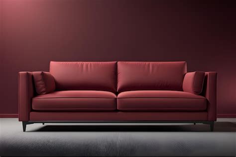 Premium AI Image | red leather sofa in the living room