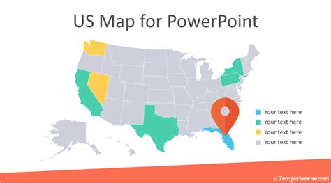 Editable US Map for PowerPoint Us Map, Google Slides, Infographics ...