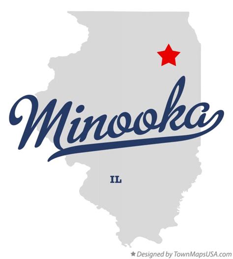 Map of Minooka, IL, Illinois