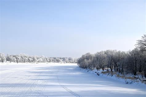 a frozen river scene 17535261 Stock Photo at Vecteezy