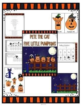 Pete the Cat Five Little Pumpkins by Crafty Vee's | TpT