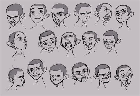 Ben Expression sheet, Assiala Jousse on ArtStation at https://www ...