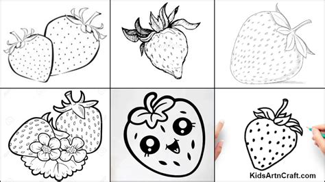 Strawberry Drawing & Sketch Ideas for Kids - Kids Art & Craft