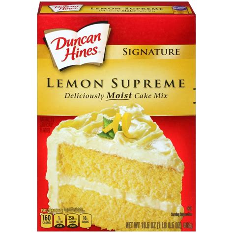 Duncan Hines Signature Lemon Supreme Cake Mix 16.5 Oz - Walmart.com - Walmart.com