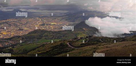 Quito, Ecuador, at night Stock Photo - Alamy