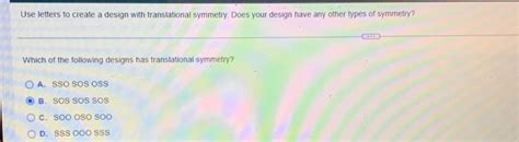 Solved Use letters to create a design with translational | Chegg.com