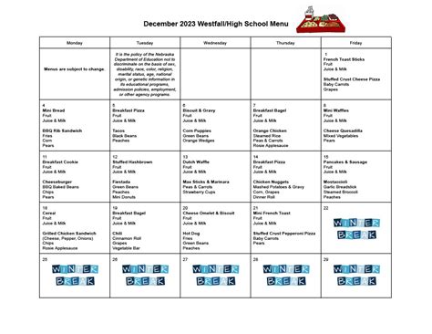 Menus | Malcolm Public School District 148