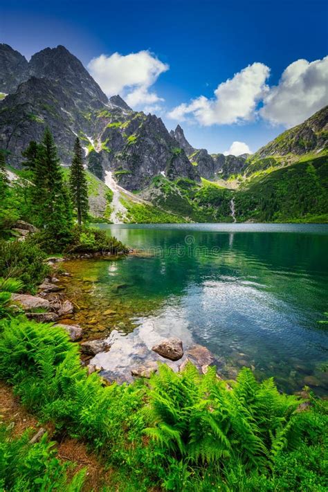 Amazing Landscape of the Eye of the Sea Lake in Tatra Mountains, Poland ...