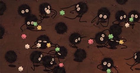 The cute Soot balls from Hayao Miyazaki's Spirited Away movie