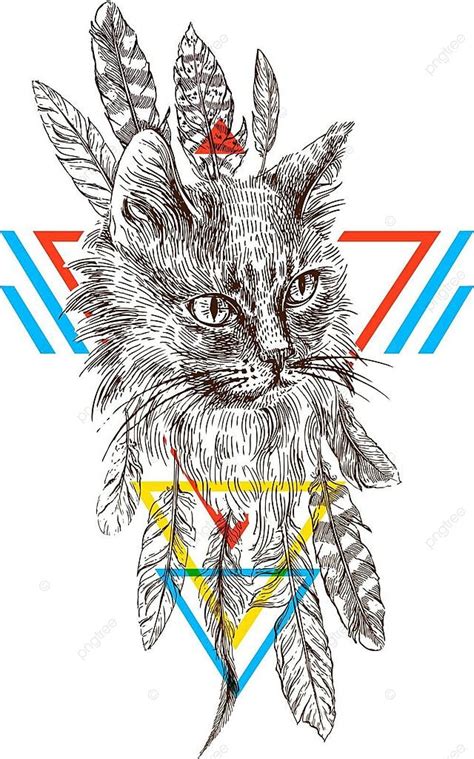 Sketch Of Cat Pen And Ink Drawing Pen T Shirt Vector, Pen And Ink ...