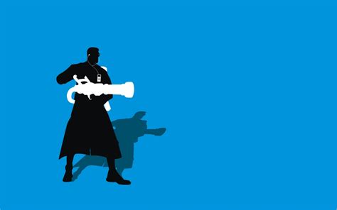 TF2 Blue Medic Silhouette iPod Earbuds 2560x1600 by cwegrecki on DeviantArt