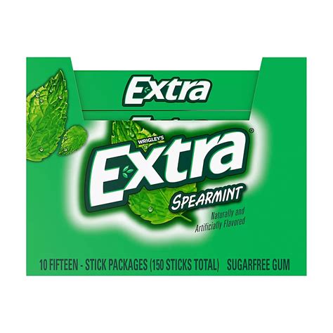 Extra Refreshers Spearmint Sugar Free Chewing Gum Handy Box, 58% OFF