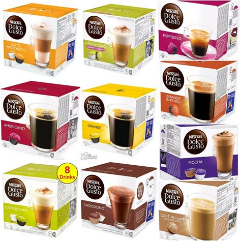 NESCAFE DOLCE GUSTO COFFEE CAPSULES PODS 10 FLAVORS 120 CUPS – Speedy Bot Limited