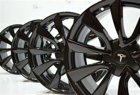 19″ TESLA MODEL 3 FACTORY OEM ORIGINAL GLOSS BLACK RIMS – Factory Wheel Republic