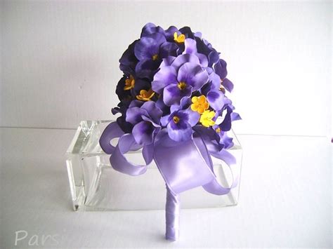 Purple Pansy Bridal Bridesmaid Bouquet Spring Pansies Wedding - Etsy