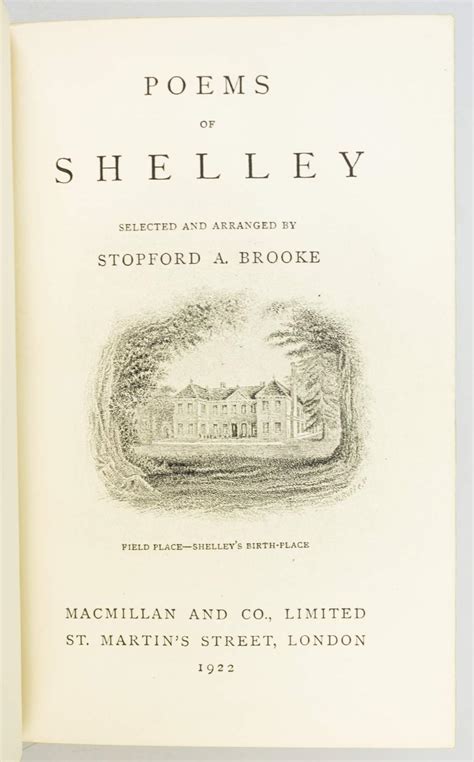 POEMS OF SHELLEY von (BINDINGS). SHELLEY, PERCY BYSSHE: (1922) | Phillip J. Pirages Rare Books ...