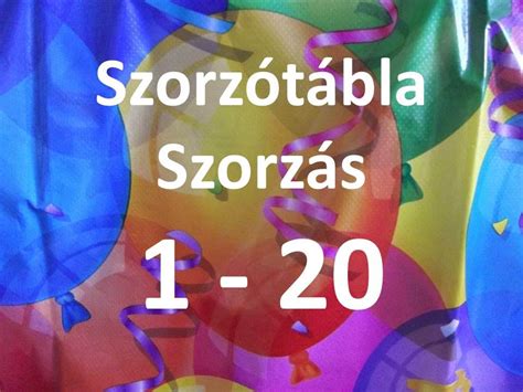 Szorzótábla, Szorzás 1 - 20 - YouTube