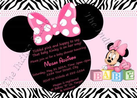 FREE 6+ Minnie Mouse Baby Shower Invitation Designs in PSD | AI